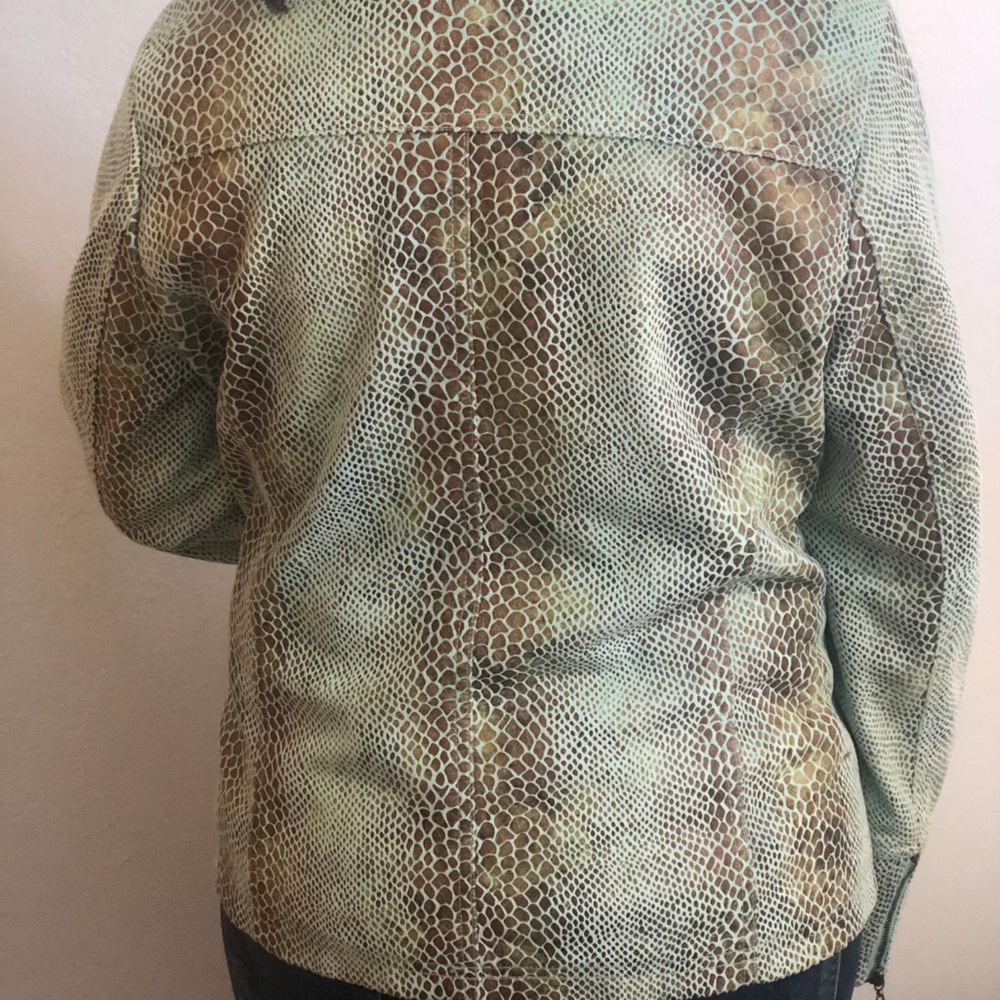Dialogue Faux Leather Python Print Jacket - image 3
